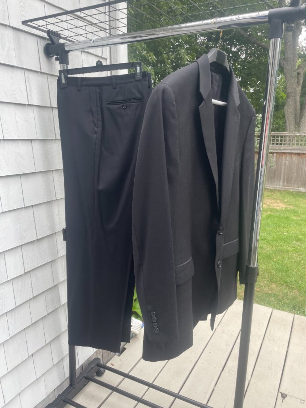 Ralph Lauren Men's Black Wool 2-Piece Suit, Size 46L